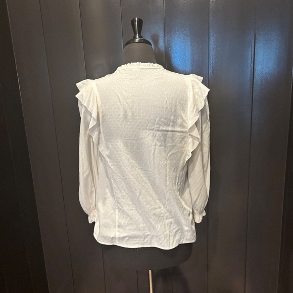 Paige Jeans Bo Ho white top with tassels, size XS - Picture 2 of 8